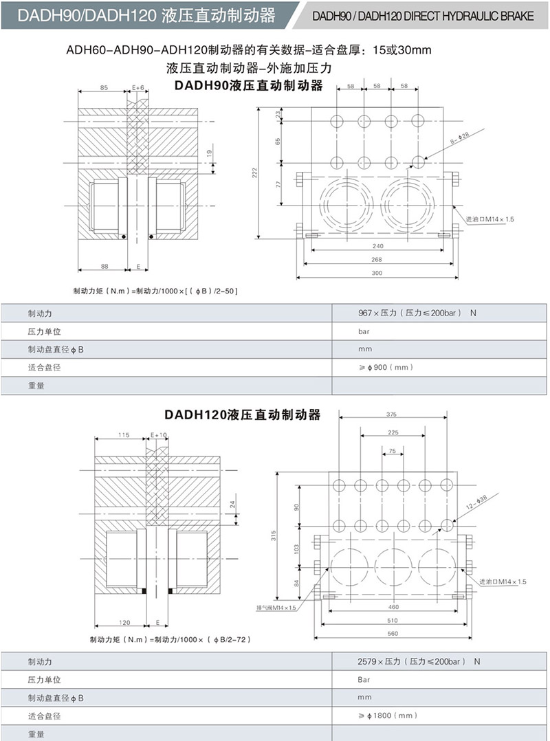DADH90液(ye)壓(ya)直動製動(dong)器(qi)